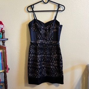 Laundry By Design Lace Belted Mini Dress